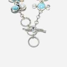 Load image into Gallery viewer, *Sterling Larimar Nautical Toggle Bracelet
