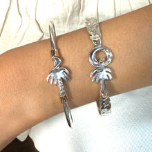 Load image into Gallery viewer, Sterling Silver &amp; 14kt Gold Destination Bangle Bracelet
