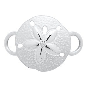 SS SAND DOLLAR W/DIAMOND CLASP