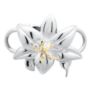 SS/14KT LILY CLASP