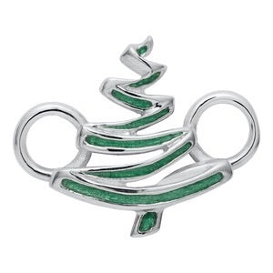 SS CHRISTMAS TREE EPOXY CLASP