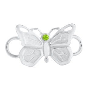 SS BUTTERFLY W/PERIDOT CLASP