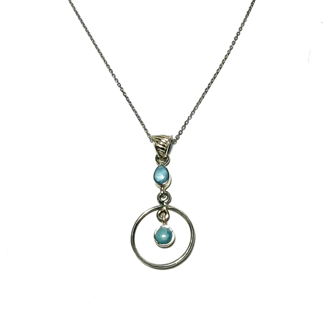 Sterling Larimar Necklace