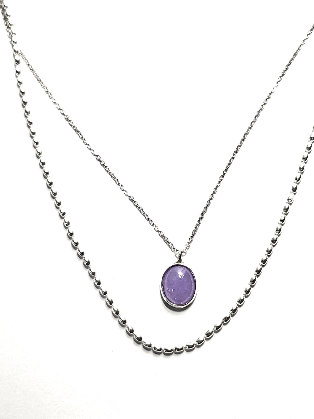 NEW A/T Lavender Jade Necklace