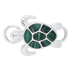 SS SEA TURTLE CLASP -MALACHITE