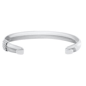 SS CONVERTIBLE WIDE BRACELET W/WRAP