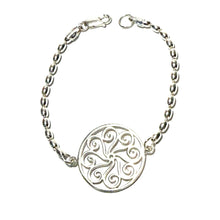 Load image into Gallery viewer, Round Scroll Artisan Gate &amp; Rice Bead Bracelet
