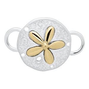 SS/14K SAND DOLLAR CLASP