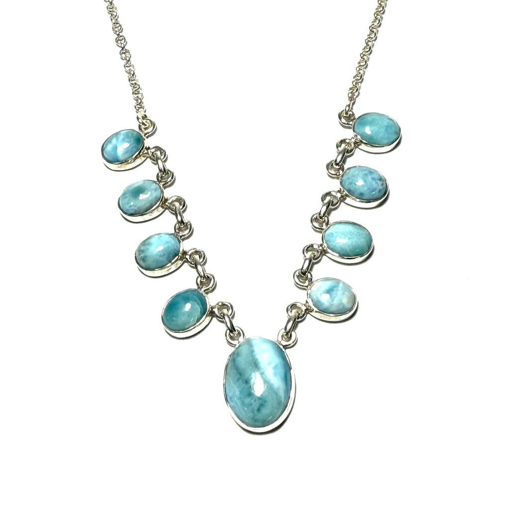 Sterling Larimar Necklace