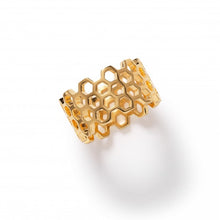 Load image into Gallery viewer, Southern Gates® Gold Plated Honeycomb Ring
