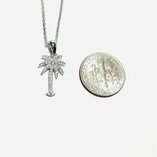 Load image into Gallery viewer, Sterling Silver Palmetto &amp; Austrian Crystal Necklace
