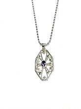 Load image into Gallery viewer, Sterling Southern Gate &amp; Amethyst Necklace
