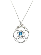 Load image into Gallery viewer, Sterling Southern Gate &amp; Blue Topaz Necklace
