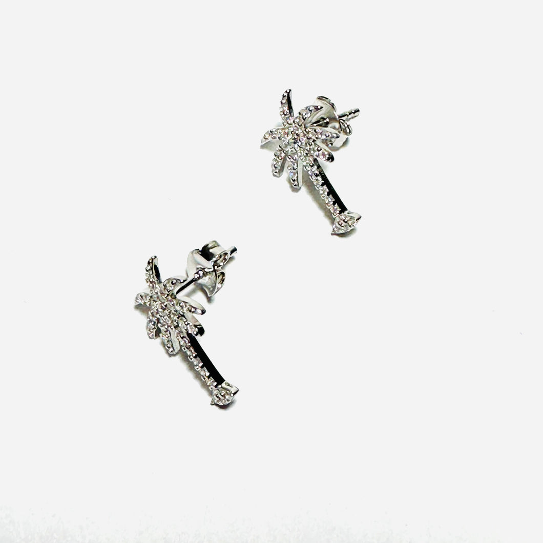 Sterling Silver Palmetto Post Earrings