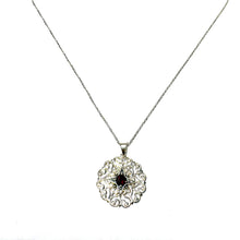 Load image into Gallery viewer, Sterling Silver Southern Gate &amp; Garnet Pendant
