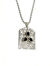 Load image into Gallery viewer, Sterling Southern Gate &amp; Onyx Necklace
