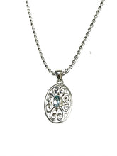 Load image into Gallery viewer, Sterling Southern Gate &amp; Blue Topaz Necklace
