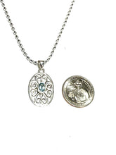 Load image into Gallery viewer, Sterling Southern Gate &amp; Blue Topaz Necklace
