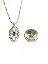 Load image into Gallery viewer, Sterling Silver Southern Gate &amp; Amethyst Pendant
