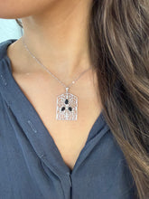 Load image into Gallery viewer, Sterling Southern Gate &amp; Onyx Necklace
