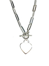 Load image into Gallery viewer, Sterling Paperclip Heart Necklace

