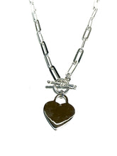 Load image into Gallery viewer, Sterling Paperclip Heart Necklace
