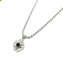 Load image into Gallery viewer, Sterling Silver Southern Gate &amp; Garnet Pendant
