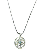 Load image into Gallery viewer, Sterling Silver Southern Gate &amp; Aquamarine Pendant
