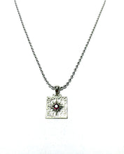Load image into Gallery viewer, Sterling Silver Southern Gate &amp; Garnet Pendant

