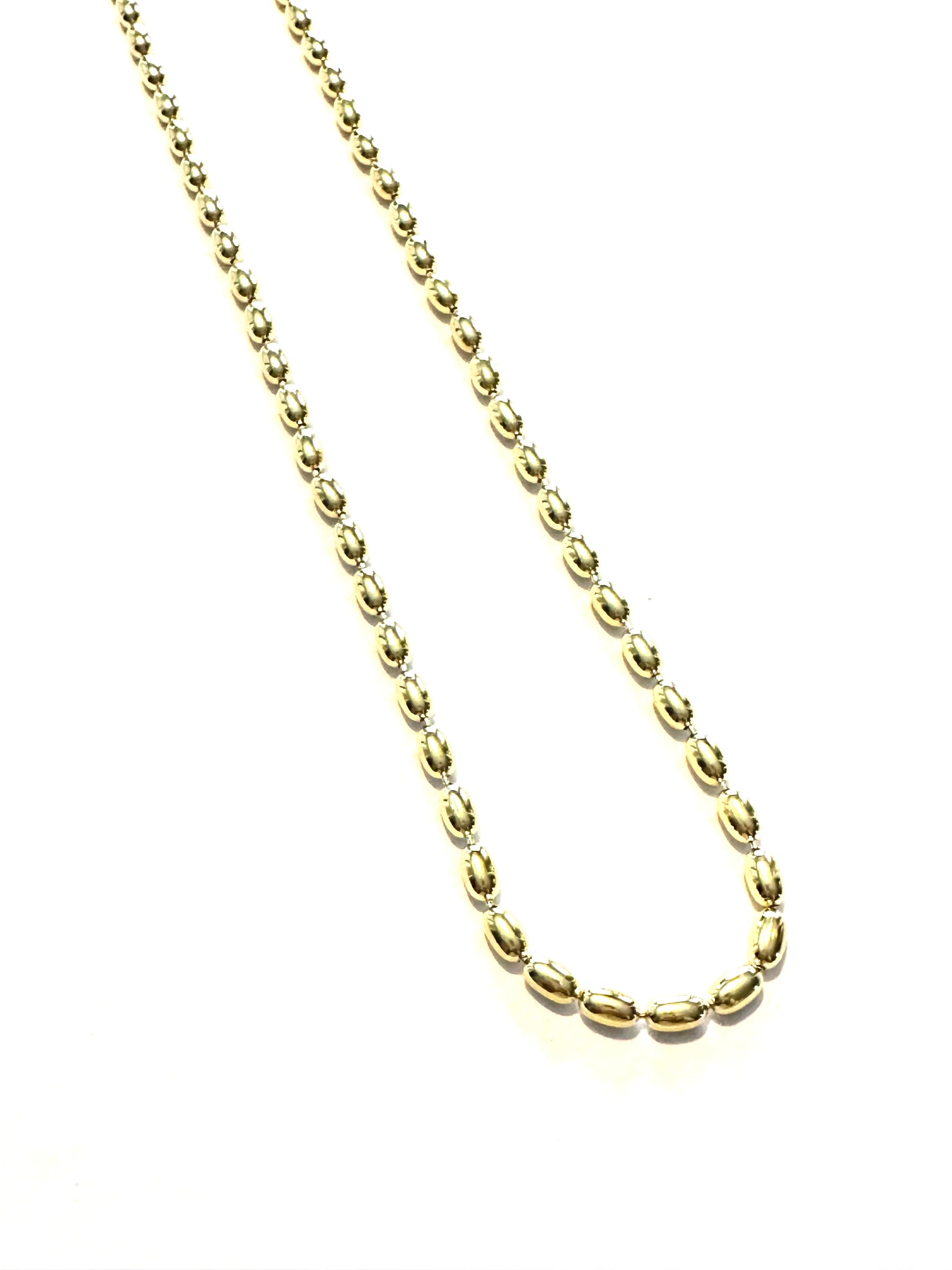 Extra Large Gold Plated Sterling Rice Bead Necklace – Dacuba's