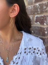 Load image into Gallery viewer, 14kt Gold Filled Blue Topaz &amp; Chalcedony Toggle Necklace
