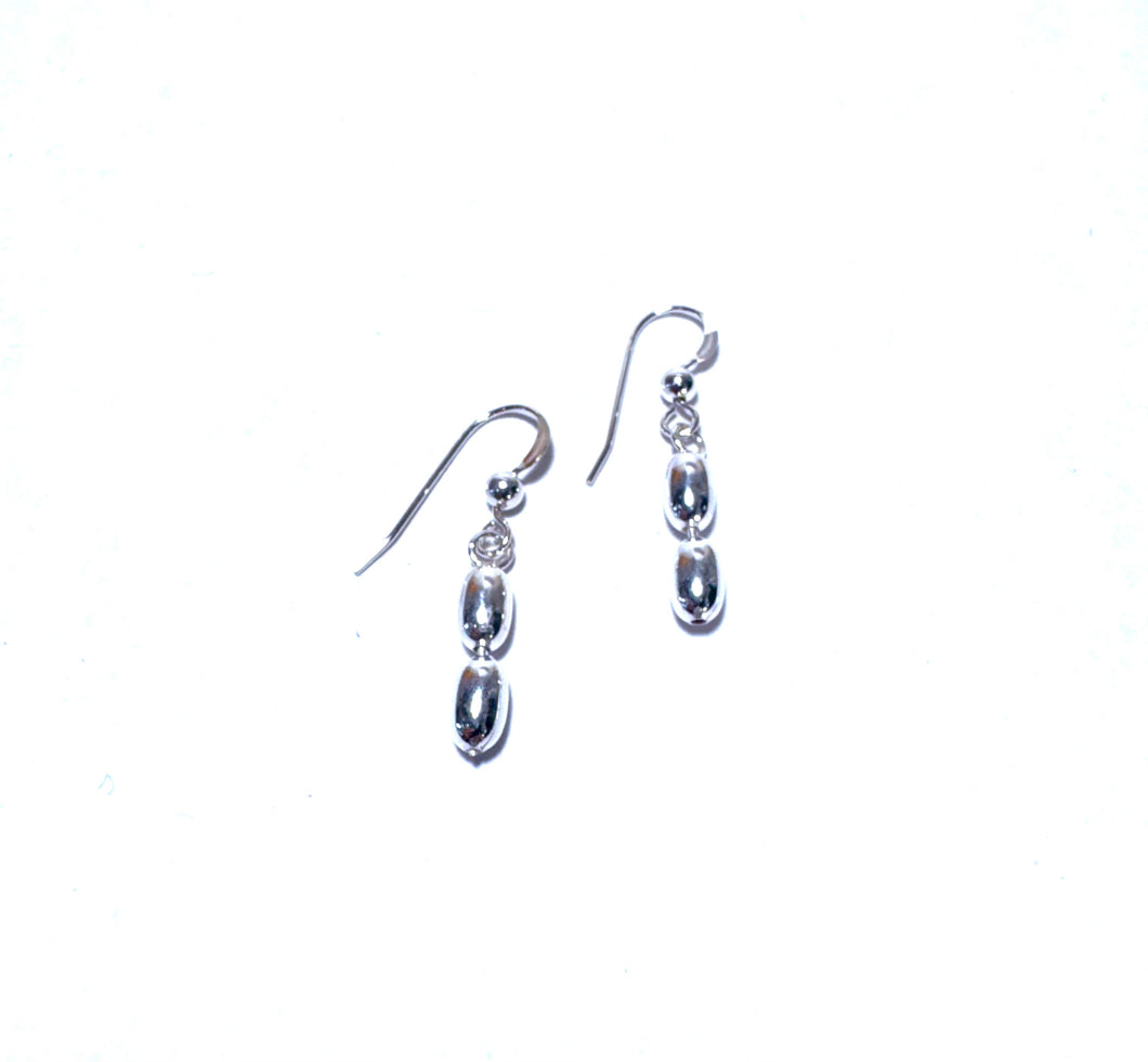 Extra large 2 Bead Rice Earrings