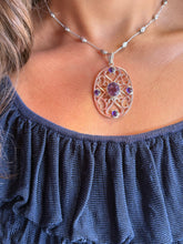 Load image into Gallery viewer, Sterling Natural Amethyst Artisan Gate Set
