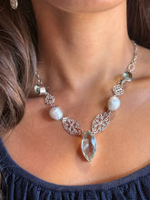 Load image into Gallery viewer, Sterling Green Amethyst &amp; Pearl Set
