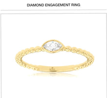Load image into Gallery viewer, 14kt Yellow Gold Marquise Cut Diamond Band
