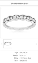 Load image into Gallery viewer, 14kt White Gold Diamond Band
