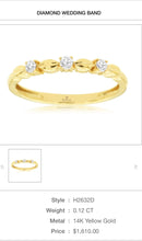 Load image into Gallery viewer, 14kt Yellow Gold Diamond Band
