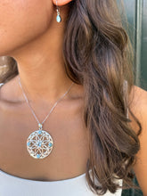 Load image into Gallery viewer, Sterling Larimar &amp; Blue Topaz Artisan Gate Set
