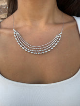 Load image into Gallery viewer, Sterling Four-Layer Rice Bead Necklace Set

