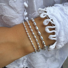 Load image into Gallery viewer, Lowcountry Layer | Statement Sterling Rice Bead Bracelet Trio
