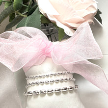 Load image into Gallery viewer, Lowcountry Layer | Statement Sterling Rice Bead Bracelet Trio
