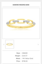 Load image into Gallery viewer, 14kt Gold Diamond Band
