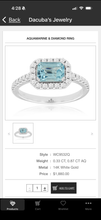 Load image into Gallery viewer, 14kt Gold Aquamarine &amp; Diamond Ring
