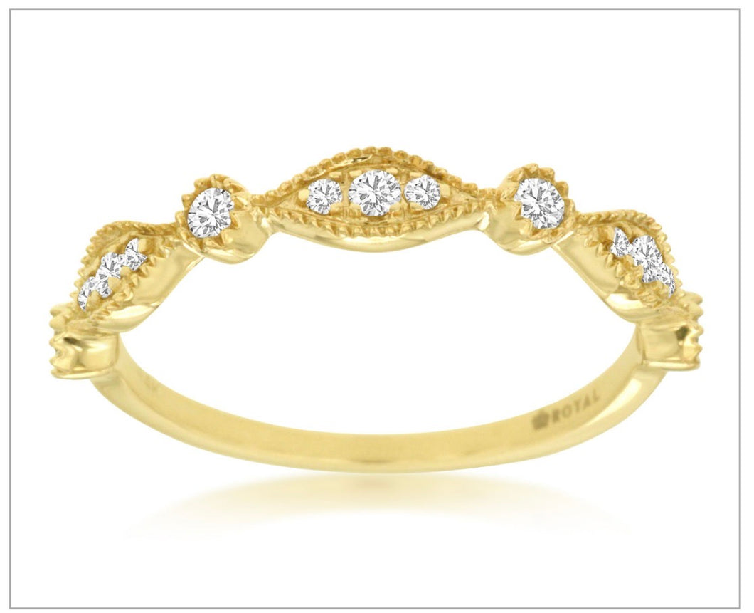 14kt Gold Diamond Band