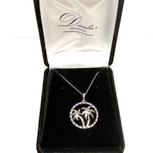 Load image into Gallery viewer, 14kt Gold Diamond &amp; Sapphire Palmetto Tree Necklace
