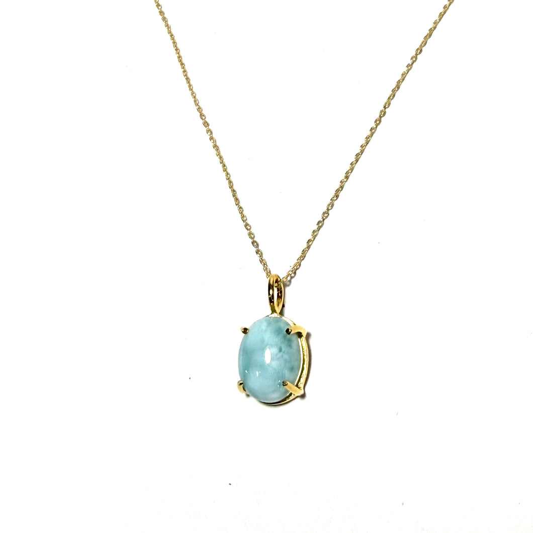 Sterling Vermeil Larimar Necklace