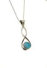 Load image into Gallery viewer, Sterling Infinity Larimar Necklace
