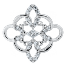 Load image into Gallery viewer, SS MEDALLION CLASP W-SWAR CZ
