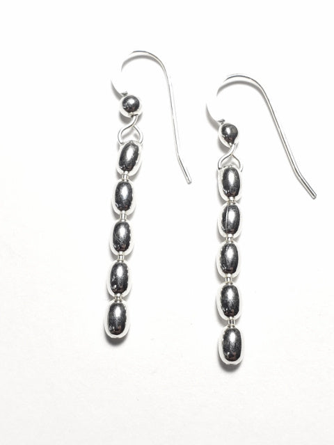 Large 5 Bead Rice Earrings