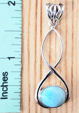 Load image into Gallery viewer, *Sterling Oval Twist Larimar Necklace
